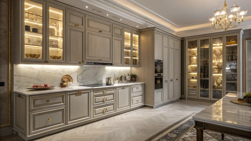 Luxurious Italian kitchen with elegant cabinetry